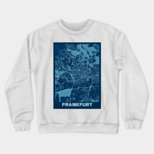 Frankfurt - Germary Peace City Map Crewneck Sweatshirt